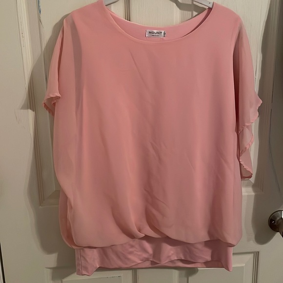 Hount light pink sheer blouse - Picture 1 of 4